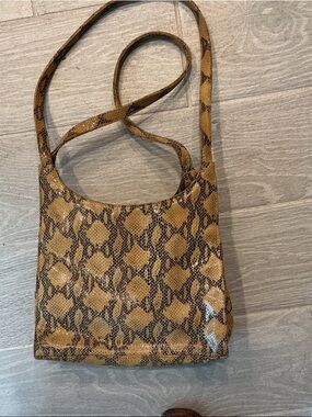 Franchi Snake-Print Shoulder Bag in Tan Brown
Good condition